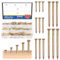 Glarks 300pcs 20/30/40/50/60mm Brick Steel Nails Kit, Zinco Colorato Hardware Acciaio al Carbonio Chiodi, Finitura Chiodi, Brad e Picture Hanging Nails, Legno Chiodi