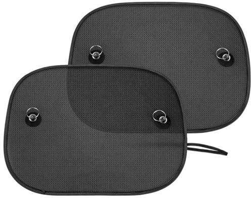 2 Pack Car Side Window Sunshades Universal Harmful UV Rays Sun Glare Heat Blocking for Baby Kids Pets, 44cm*36cm (Suction cup Stick)