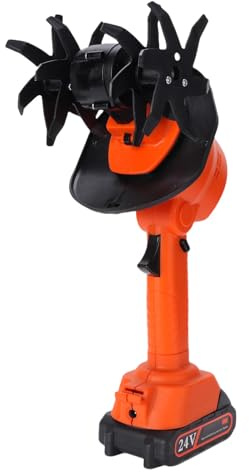 Annadue Cultivador Eléctrico de Mano Inalámbrico, Cultivador de Jardín Ligero para Cultivo de Suelo de Césped, Jardinería sin Esfuerzo, Baterías de 1500 MAh (Enchufe de la UE)