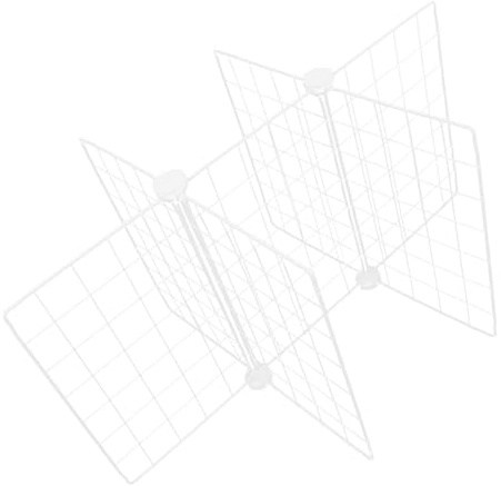 Étagère de Rangement Cuisine en Fer, 6 Grilles, Blanc | Séparation de Congélateur, Structure à Grille Fine, Installation Facile, pour Maison Cuisine