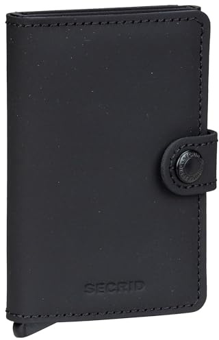 Secrid Unisex miniplånbok resetillbehör korthållare i kuvertformat, svart, Einheitsgröße