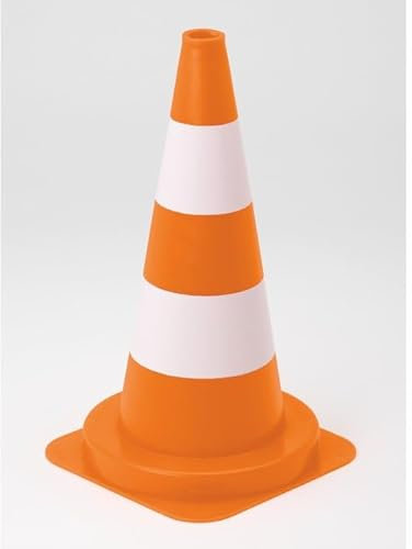 Cône de signalisation Vinmer - 100% matière recyclée - Hauteur 50 cm