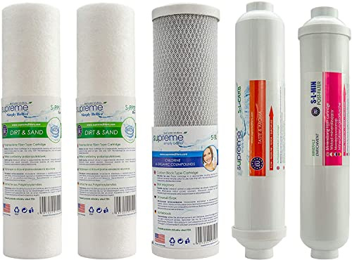 Ersättningsfilterset för supreme omvänd osmos, filter för överlägset osmos, dricksvattenfilter, osmosfilter, membranfilter, osmos-system, membran, vattenfilter: (RO6)