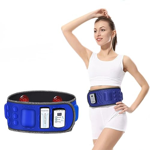 Cintura dimagrante massaggiante, massaggiatore wireless ad alta vibrazione per vita, pancia, fianchi, schiena, con 36 modalità di vibrazione e 2 lampade rosse riscaldate, per uomo e donna