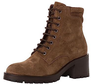 Tamaris Damen Schnürstiefel mit Absatz Leder Blockabsatz; CIGAR/braun; 40 EU
