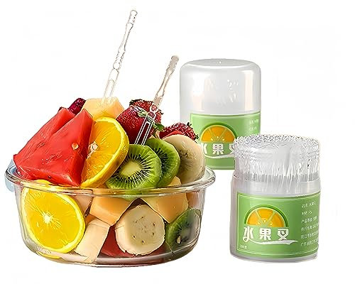 400 tenedores de frutas desechables, tenedor pequeño transparente enlatado, tenedor de frutas desechable para pasteles y aperitivos.