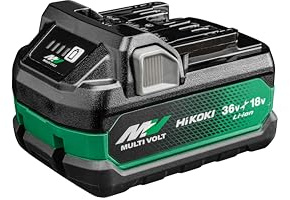 HiKOKI Multi Volt Akku BSL36B18X (18V 8.0 Ah / 36V 4.0 Ah Akku, Li-Ion, 4-Stufen-LED Ladestandskontrolle)