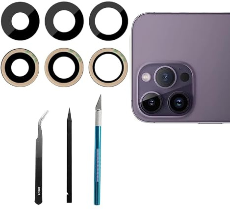 14 Pro/14 Pro Max Lentille de rechange pour caméra arrière avec kit | Sapphire 14Pro Objectif de caméra arrière pour iPhone 14 Pro, objectif de caméra arrière Sapphire 14 Pro Max pour iPhone 14