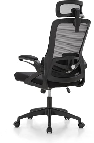 ALPHA HOME Bürostuhl Ergonomisch Schreibtischstuhl, Ergonomischer Computerstuhl Chefsessel mit Verstellbarer Kopfstütze,Lendenwirbelstütze, Armlehne,Wippfunktion bis 160kg belastbar