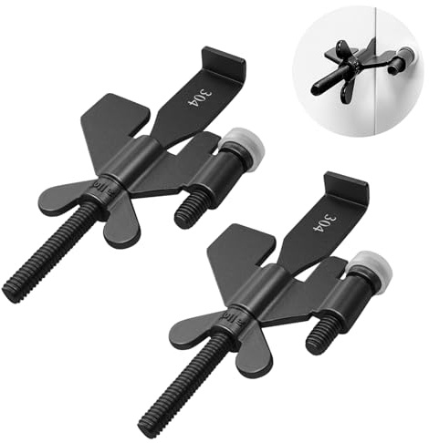 2 Pack Schwarz Verbessertes tragbares Türschloss, Perfekt für Reisen Hotel | Tür Sicherheitsvorrichtung: kompakt für Reise und Unterkunft.