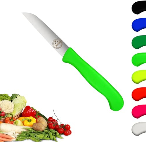 Solingen Messer, Kunststoffgriff - Premium Gemüsemesser, rostfreier Klinge, Chrom-Stahl, extra scharfes Küchenmesser, Dünnschliff & Handabzug, Made in Germany