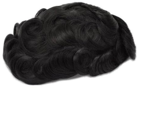 Parrucca Uomo Frontale Unità di sistemi di capelli umani lunghi 14/16/18/20 pollici Parrucchino da uomo in pizzo e pelle Pu Toupee da uomo 7x9 Protesi capillare for capelli maschili durevoli Parrucca