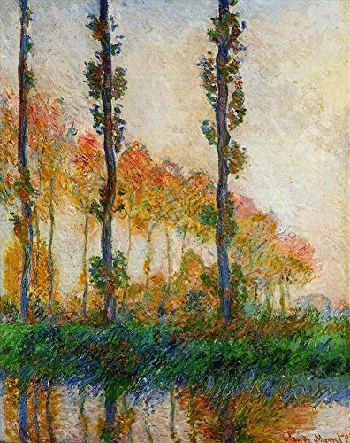 5 Art Paintings Three Trees in Autumn Claude Monet waterscape impressionism Oil Painting on Canvas - Wall Decor 03, £70-£1500 Hand Painted by Art Academies' Teachers