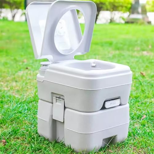 Abnehmbare, Leichte, Tragbare Toilette, Reise-Camping-Toilette Mit 5,3-Gallonen-Abfalltank Und 3,2-Gallonen-Wassertank, Automatische Spülung Und Abdichtung Gegen Gerüche, Tragfähigkeit 150–200kg