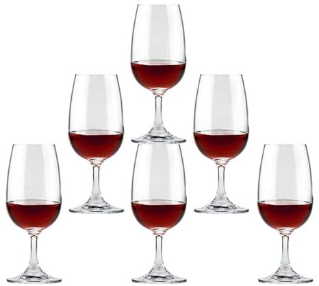 Vasos Cristal Copas de vino de tallo largo, copas de vino estándar simples y copas de vino blanco portátiles for decoración de aniversario de boda, Bar Personaliza ( Size : 215ml/7.2oz , Color : CLEAR