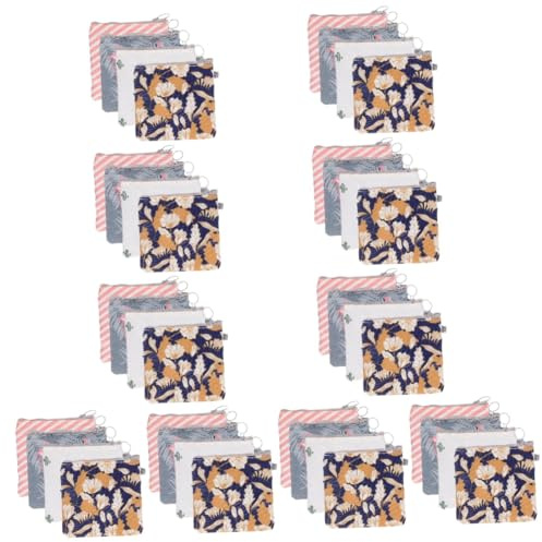Anneome 40pcs Sanitary Napkin Bag Menstrual Pad Bag Nursing Pad Pouches Key Holder for Teen Ladies Pouch Purses