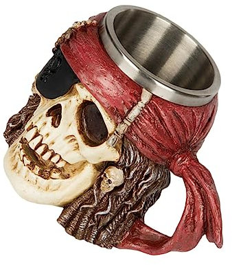 PRETYZOOM Taza De Cerveza Vikinga Calavera Vaso De Acero Inoxidable Diseño Creativo