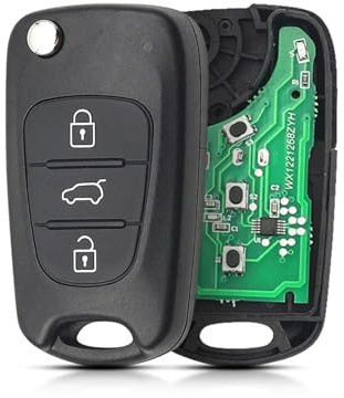 Lizbn Hyundai fjärrkontroll med 3 knappar hopfällbar Hyundai i30 ersättnings nyckelbricka Kia Sportage nyckelskydd för Hyundai i20 i30 i35 Kia K2 K5 Sorento Sportage Elantra med blad 433 MHz ID46 chip
