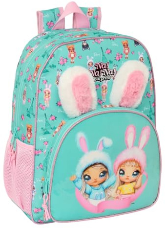 Safta NANANA BUNNY - Mochila Escolar Niño, Mochila Niño, Mochila Infantil, Adaptable a Carro, Ideal para Niños en Edad Escolar, Cómoda y Versátil, Calidad y Resistencia, 33x14x42 cm