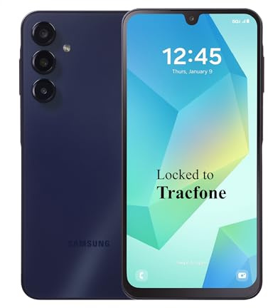 Tracfone Samsung Galaxy A16 5G, 128GB, 50MP Triple Camera, Android Smartphone, 6.5 FHD+ Super AMOLED 90Hz Display, Long-Lasting Battery - Locked to Tracfone - Awesome Black