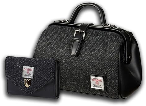 Islander Harris Tweed Arzttasche mit kleinem Verschluss, mittelgroß, Geschenkidee