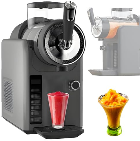 Quixnova Macchina per preparare Bevande ghiacciate, Granite e Cocktail ghiacciati, Macchina per Granite da 1,8 l, Non necessita di Ghiaccio, 5 programmi preimpostati, Pulizia Automatica Black