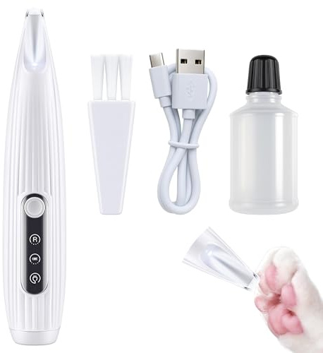Tondeuse de Précision Sans Fil avec LED pour Chien et Chat, Tondeuse à Pattes et Coussinets, Rechargeable USB-C, Silencieuse pour Visage, Oreilles, Yeux et Zones Sensibles