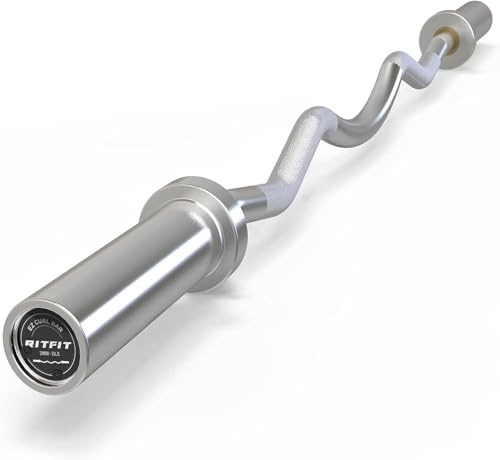 RitFit Olympia Langhantelstange 50mm, Hantelstange 120/150cm/200cm | für Kreuzheben, Kniebeugen, Bankdrücken, Fitness & Kraftsport