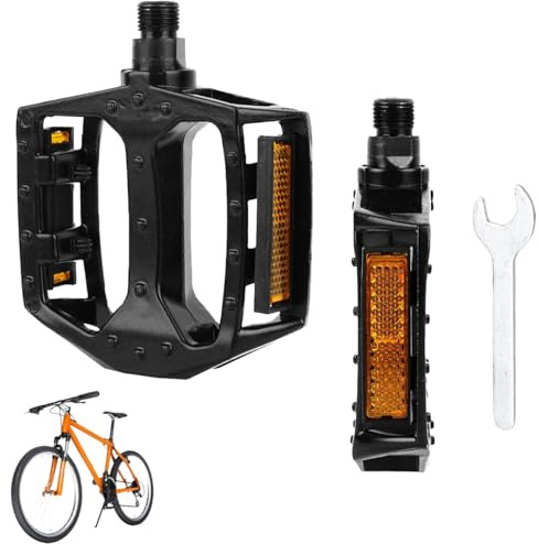 1 Pair Bike Pedal,Mountain Bike Pedals,Non-Slip Mountain Bike Pedals with Reflectors,Aluminum Alloy Bicycle Pedal,for Road&Mountain Trekking and City Bike