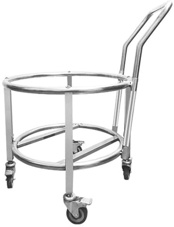 WECLMH Topfständer Aus Edelstahl, Robuster Transportwagen Für Kochtöpfe, Topf-Transportwagen Für Großküchen(40x40x48cm)