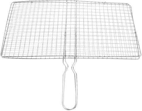 CIYODO Panier à Griller en Acier Inoxydable 21x39 Cm, Grille à Clips pour Barbecue, Accessoires Barbecue Polyvalents pour Poisson, Légumes et Viande, Outil de Cuisson Extérieur