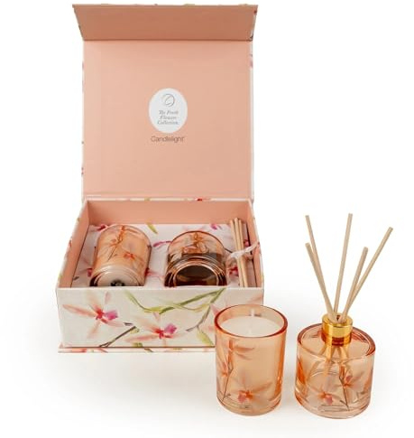 Violet & Iris Flower Candle and Diffuser Set