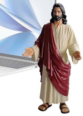 Gupcaqosjw Jesus Staty | Religiös Samt Sakral Dekoration Klädd I En Mantel | Religiös Och Inspirerande Staty | För, Vardagsrum, Sovrum, Spiselkranshylla, samt Helgdag, Födelsedag, Fest och Kontor