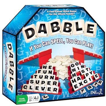 Dabble® Word Game | Fast-Paced Family Board Game | Enhances Spelling and Vocabulary for All Ages | Spell the First Five Words | Award-Winning and Educational Learning Game | Great Game for All Ages