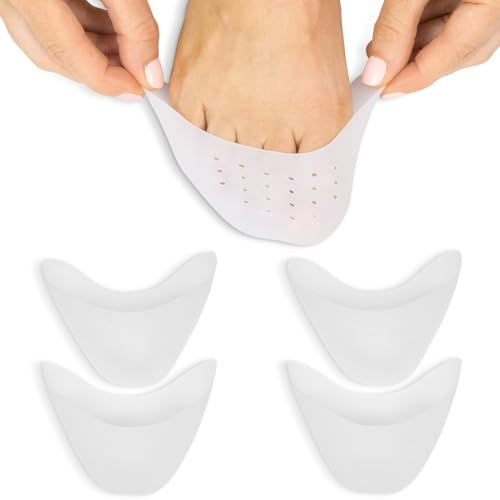 ViveSole Toe Protectors for Women & Men (4 Pcs) - Silicone Sleeve Covers for Feet - Foot Gel Caps for Pain Relief, Pressure Sores for Shoes, Work Boots - Blister Protection, Breathable Cushion Guards