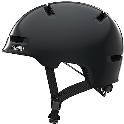 ABUS Kinderhelm Scraper 3.0 Kid - Robuster Fahrradhelm mit Hartschale - zum Biken, Skateboarden & Longboarden - für Jungs und Mädchen - Grau Glänzend, Größe M