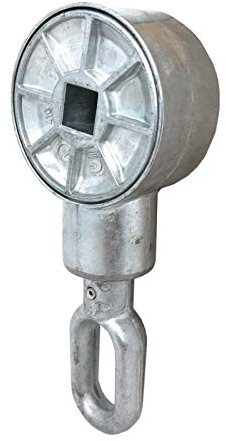 DIWARO.® | Kegelradgetriebe für Markisen | 2,7:1 | mit Endanschlag | blank | Markisengetriebe