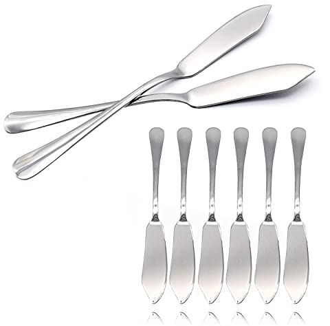 6 Pale per Pesci in Acciaio Inossidabile 21x2,2 cm (Pala per Pesci)