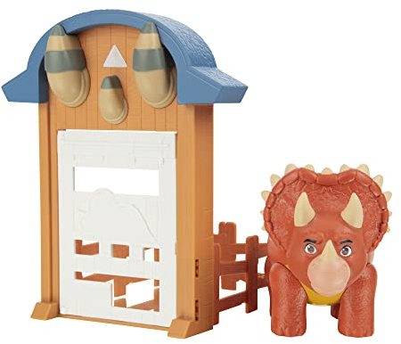 Dino Ranch DNR0024 - Dino Action Pack, Triceratops, personaggi mobili, dai 3 anni in su, multicolore