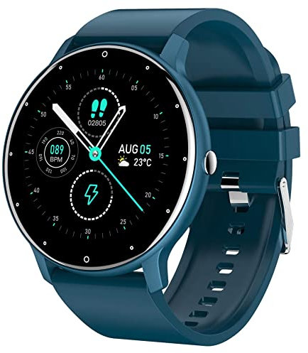 Smart Watch for Android Phones iOS Phone Ultra Thin Smartwatch Heart Rate Monitor Fitness Tracker with Blood Pressure Pedometer Calorie Counter Watch for Women Men