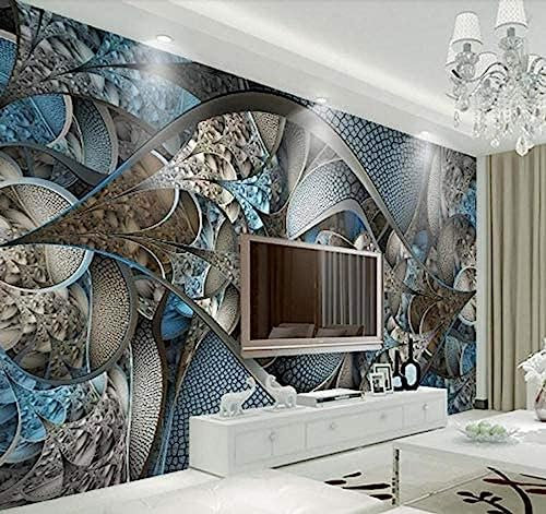 Gran papel tapiz 3D Mural Lujo Palacio Estilo Resumen Vidrio Tv Fondo Pared Papel tapiz 3D Decoración Fotomural Sala De Estar Pared Pintado Papel Tapiz No Tejido-430cm×300cm