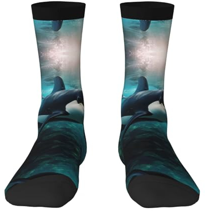Killerwale Schwimmsocken für Damen und Herren, überlegener Komfort für Sport und den täglichen Gebrauch, Killer Whales zum Schwimmen, One size