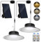 Solar Shed Lights, NATPOW Solar Pendant Light Dimmable/Timing with Remote Control, IP65 Waterproof Solar Lights Outdoor/Indoor with 9.84FT Cord for Garden Courtyard Barn Balcony Corridor Gazebo(2Pack)
