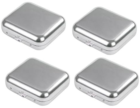 4-teiliger Taschenaschenbecher, Mini-Aschenbecher Aus Edelstahl Mit Deckel, Tragbarer Auto-Aschenbecher, Kleiner Aschenbecher-Koffer