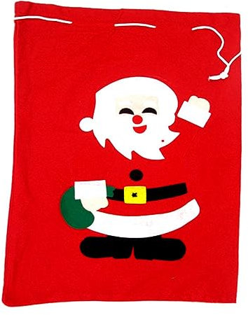 Healeved Weihnachtsgeschenktasche Aus Vlies Cartoon-weihnachtsmann-muster Handtasche Zum Verpacken Kleiner Geschenke Kunsthandwerk Kosmetika Süßigkeiten Robust Und Langlebig