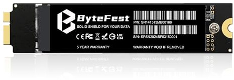 ByteFest SSD 256GB für MAC, Interne Festplatte, 3D NAND Kompatibel mit Apple MacBook Air 2010-2011 A1369 (EMC 2392/2469) A1370 (EMC 2393/2471) (MacOS Vorinstalliert)