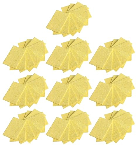 Haopeuk 1000Pcs Soldering Iron Solder Tip Welding Cleaning Sponge Soldering Iron Sponge Pad Replacement Sponges Cleaning Pads