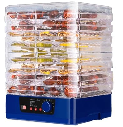 DISHENGZHEN Food Dehydrator Machine (8 BPA-Free Trays), 1-48H Digital Adjustable Timer, 8 Speed Adjustable Temperature Controls, Dryer for Jerky, Herb, Meat, Beef, Fruit and To Dry Vegetables