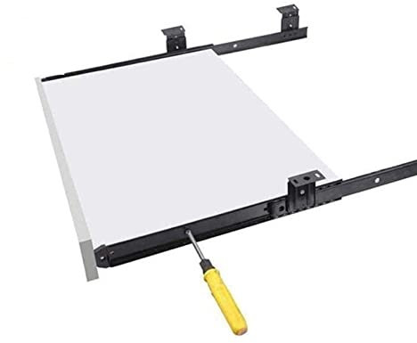 SFNIOKFG Armlehne unter dem Schreibtisch, Tastaturablage – mit 14-Zoll-Gleitschiene – Schreibtischverlängerung für Zuhause, Büro, Schule, Club – höhenverstellbare Plattformen für Mäuse, Sch