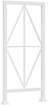 Balustrade d'escalier en fer pour intérieur et extérieur pour grenier, balcon, terrasse, décoration, 5 styles (blanc style 3)